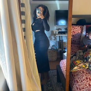 Sexy bodycon Black lady of ring black dress